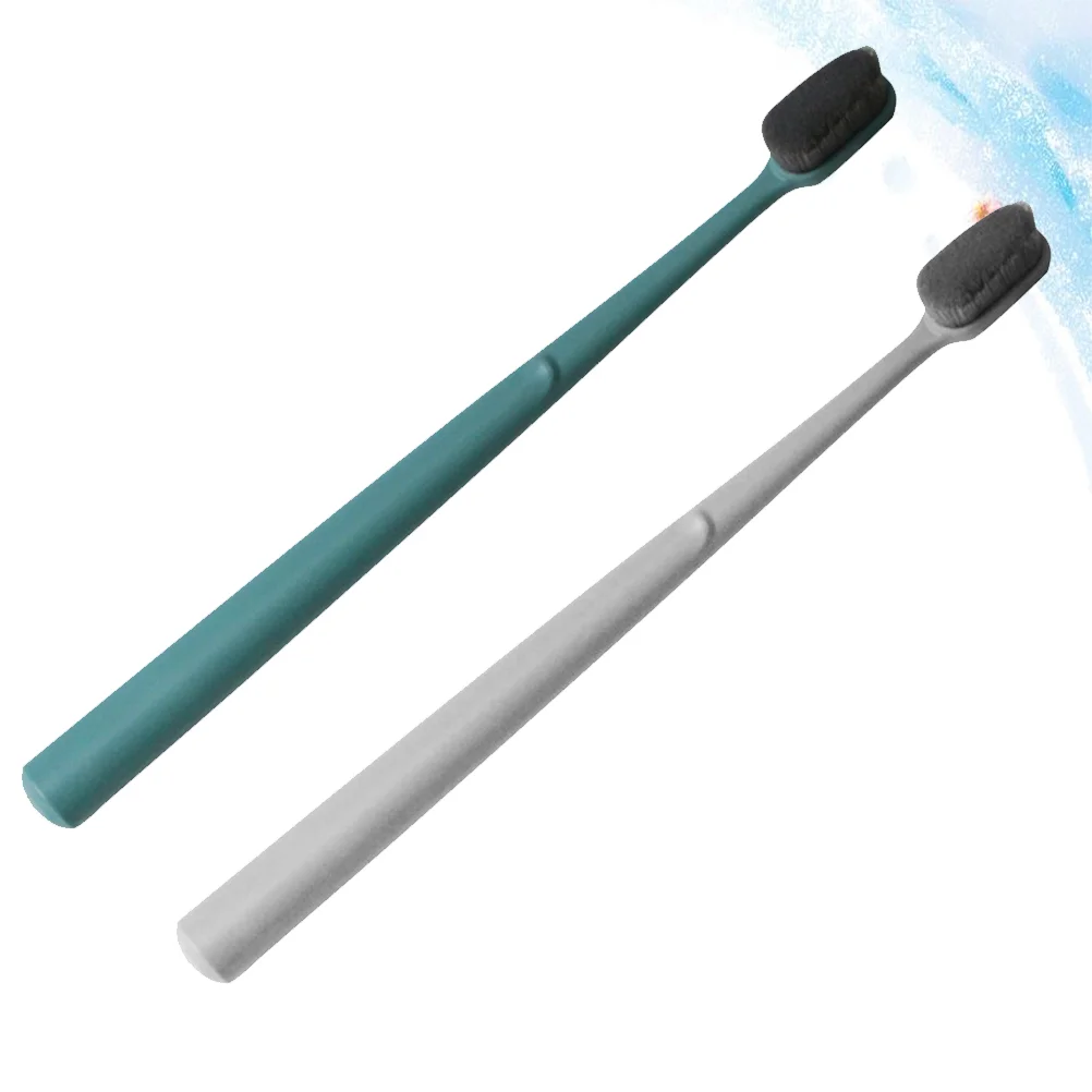 

2 Pcs Ergonomic Toothbrush Teeth Cleaning Toothbrushes Manual Portable for Preventing Oral Problems Care