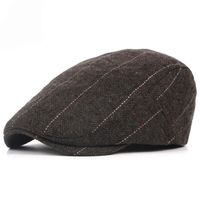 Warm Gatsby Cap Cotton Elderly Middle-Aged British Classic Cap Dad Visor Men Hat Beret