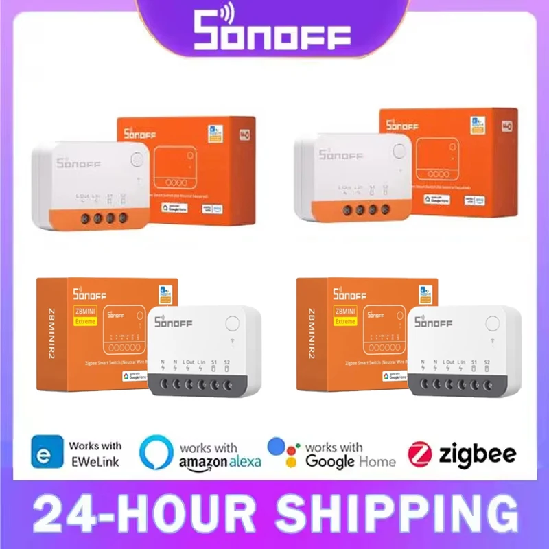 SONOFF ZBMINI-L2/ ZBMINI Zigbee DIY Smart Switch Module No Neutral Wire Required 2 Way Control Home Automation For Alexa EWelink