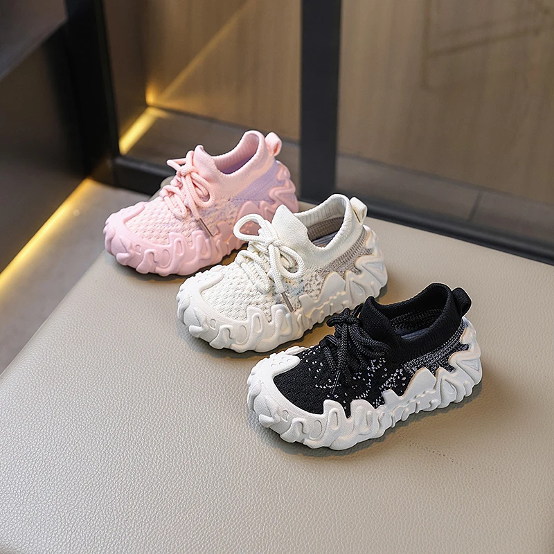 Kids Sock Shoes Knitted Fashion Low Top Sneakers for Boys Girls Casual Sport Sock Sneakers 2-10 Years Children Tennis Shoes