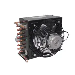 Radiator 2*8 copper tube aluminum fin wind water cooling evaporator refrigerator cabinet heat exchange cooler cold row