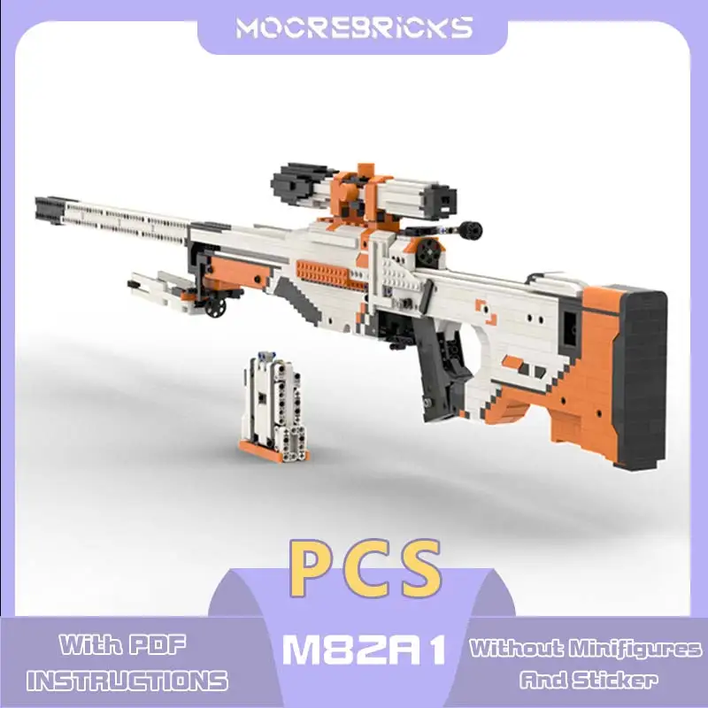 Game Guns M82A1 Building Blocks Battlefield Classic Heavy Weapon Series Bricks Creative Toys Set Children's Birthday Gift