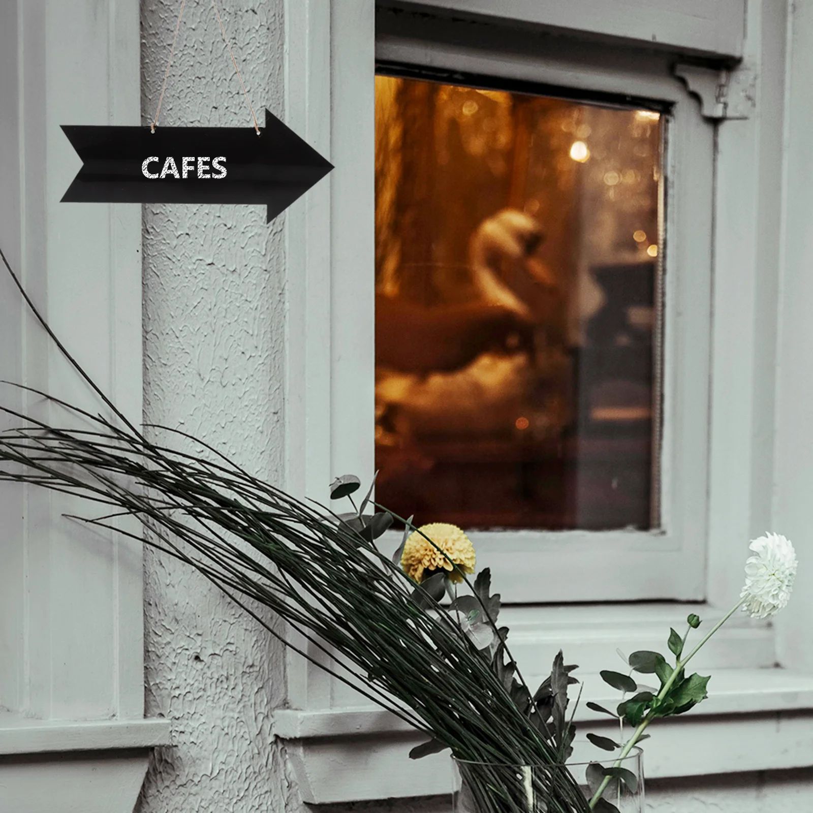 

Double Sided Black Acrylic Hanging Chalkboard Arrow Sign Blank for Wedding Party Office School Supplies Acrylic Sign Board