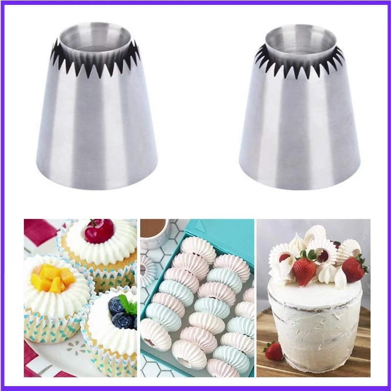 

Stainless steel Sultan Ring Cookies Mold Piping Nozzles Russian Nozzles Icing Piping Nozzles Set christmas cake decorating tools