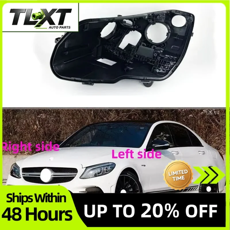 TLXT Headlight Base For Mercedes-Benz C-Class W205 2019 2020 2021 Headlamp House Car Rear Base Front Auto Headlight Back House