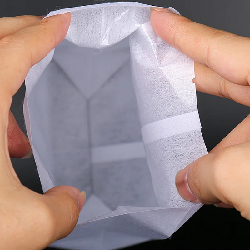 50Pcs/Lot Cotton Paper Tea Packaging Bag Heat-sealed Separate Storage Translucent