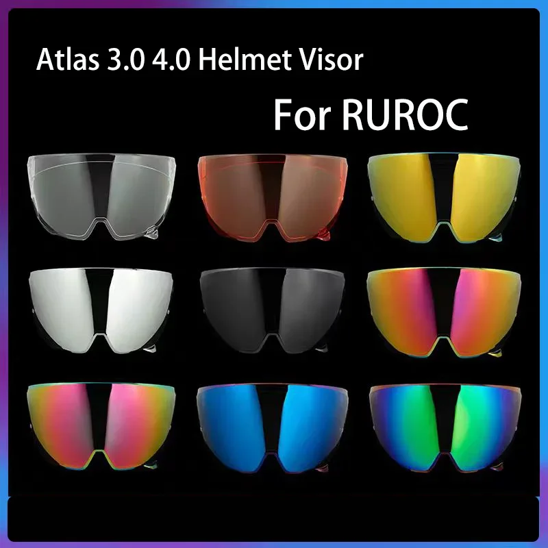 Visor for RUROC ATLAS 3.0 4.0 Helmet Shield Anti-UV Visera Casco Moto Replacement Only Suitable for M L