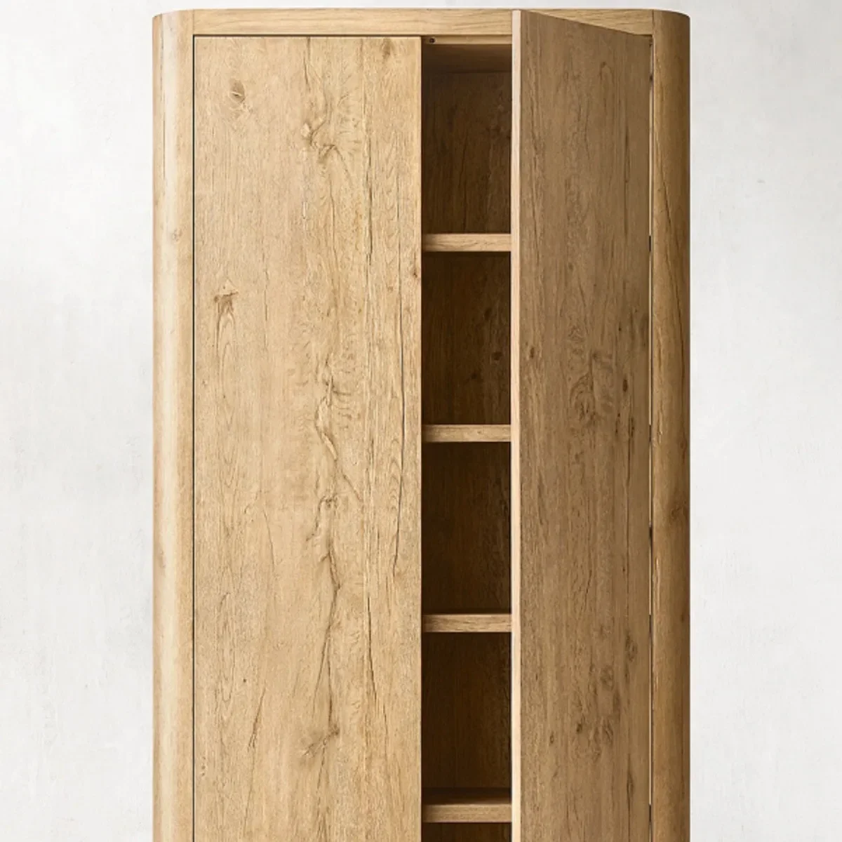 

American country solid wood old bookcase French heaven and earth lock villa retro custom locker oak two door bookshelf