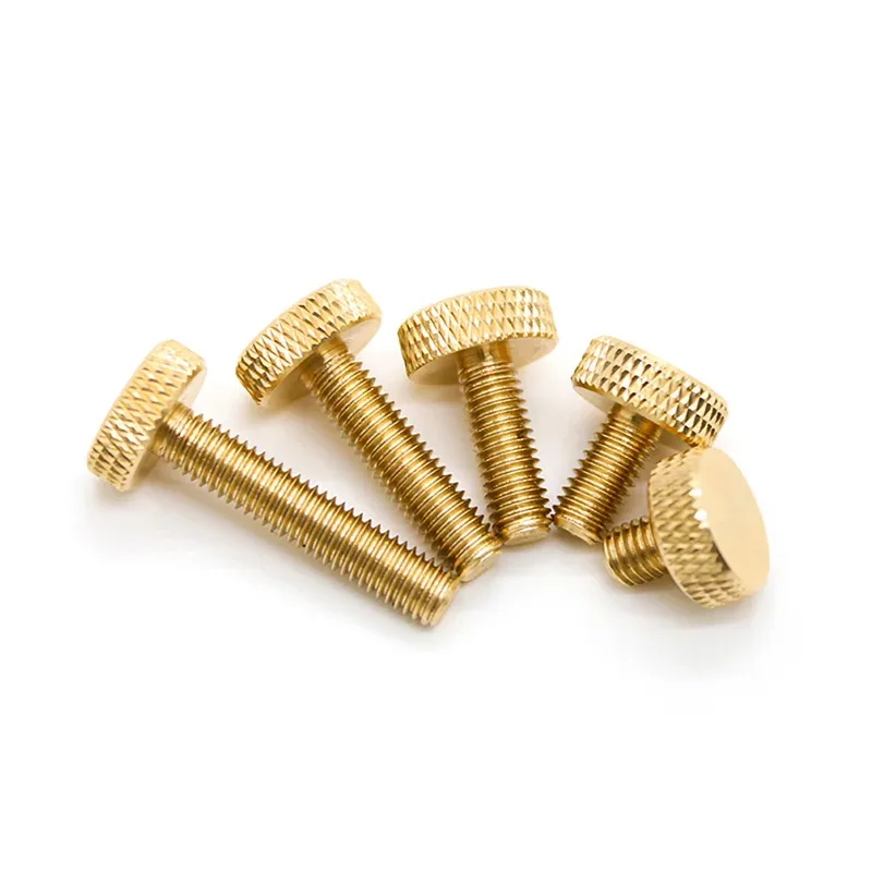 

Brass Thumb Screw with Knurled Head M3 M4 M5 M6 Hand-Tightened Flat Head Machine Screw