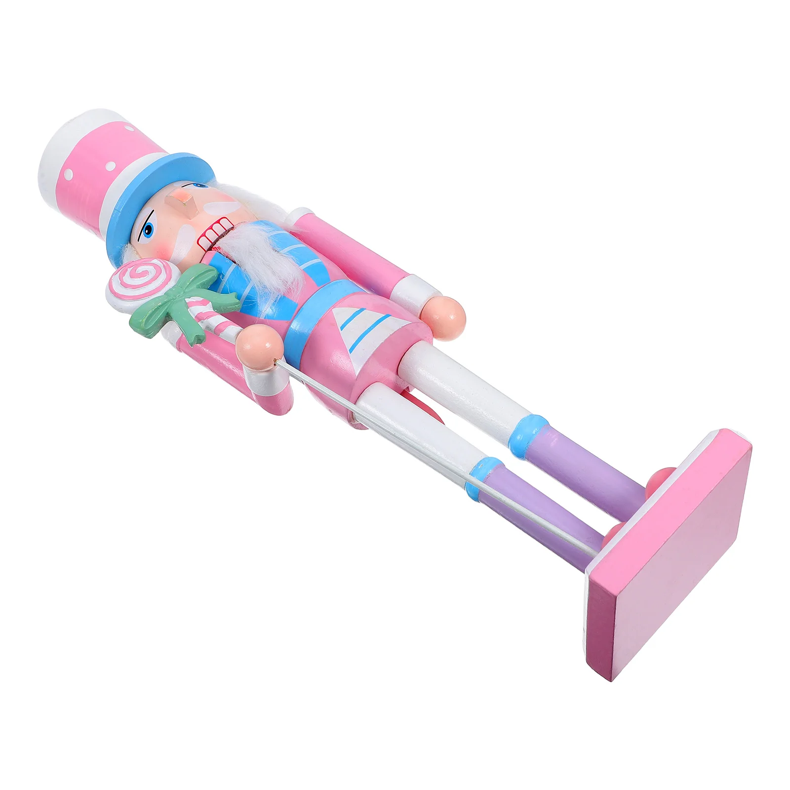 

Wooden Christmas Nutcracker 38Cm Traditional Soldier Ornament - Handpainted Holiday Decoration for Fireplace Window Kitchen