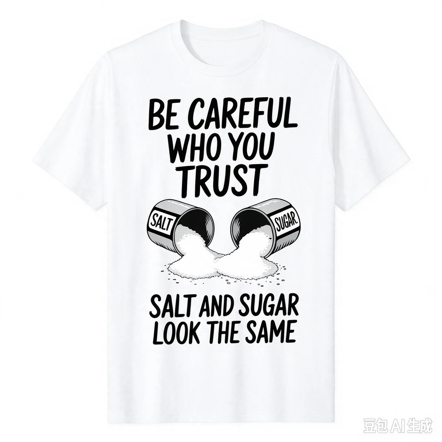 Funny Wisdom Quote O-neck Short Sleeve Tops