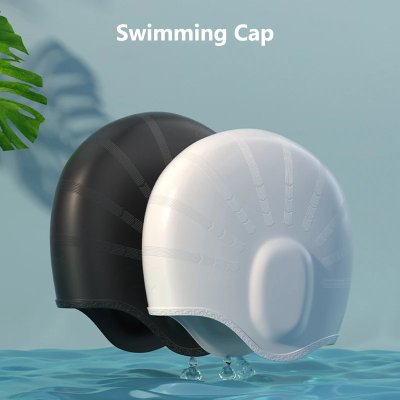 

Waterproof Swimming Cap - High Elasticity, Ears Protection, Large Silicone Diving Cap for Enhanced Comfort and Durability