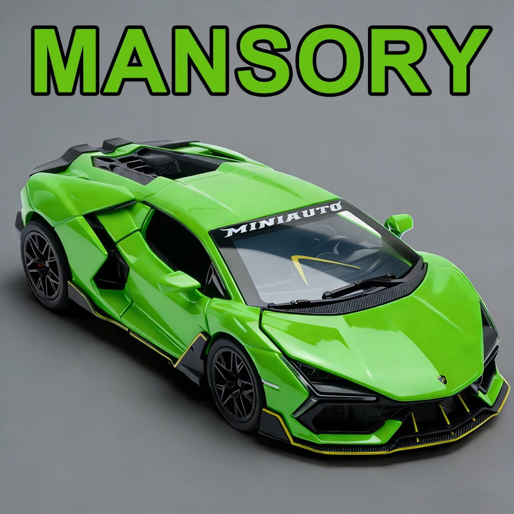 1:32 ランボルギーニ レヴエルト マンソリー V12 スポーツカー モデル ダイキャスト 合金 おもちゃ ドア開閉 サウンド ライト プルバック 車両 コレクション 飾り
