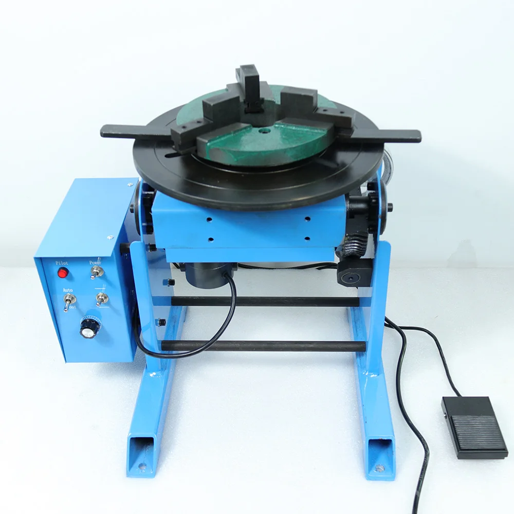 HD-300 300KG Heavy Duty Welding Positioner Rotary Welding Turntable Table Weld Positioning Equipment with WP-400 Manual Chuck