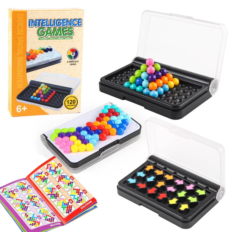 لعبة ذكية ثلاثية الأبعاد ماجيك حبة لغز لعبة السفر طفل الهرم الخرز التفكير المنطقي التحدي الدماغ دعابة لعبة فكرية هدية عيد الميلاد #1