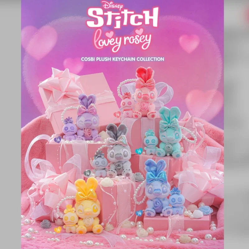 

Hot Toys Stitch Candy Lovey Rosey Plush Blind Box Series 2 Holiday Gifts Toys Cute Collectible Anime Peripherals Mystery Box