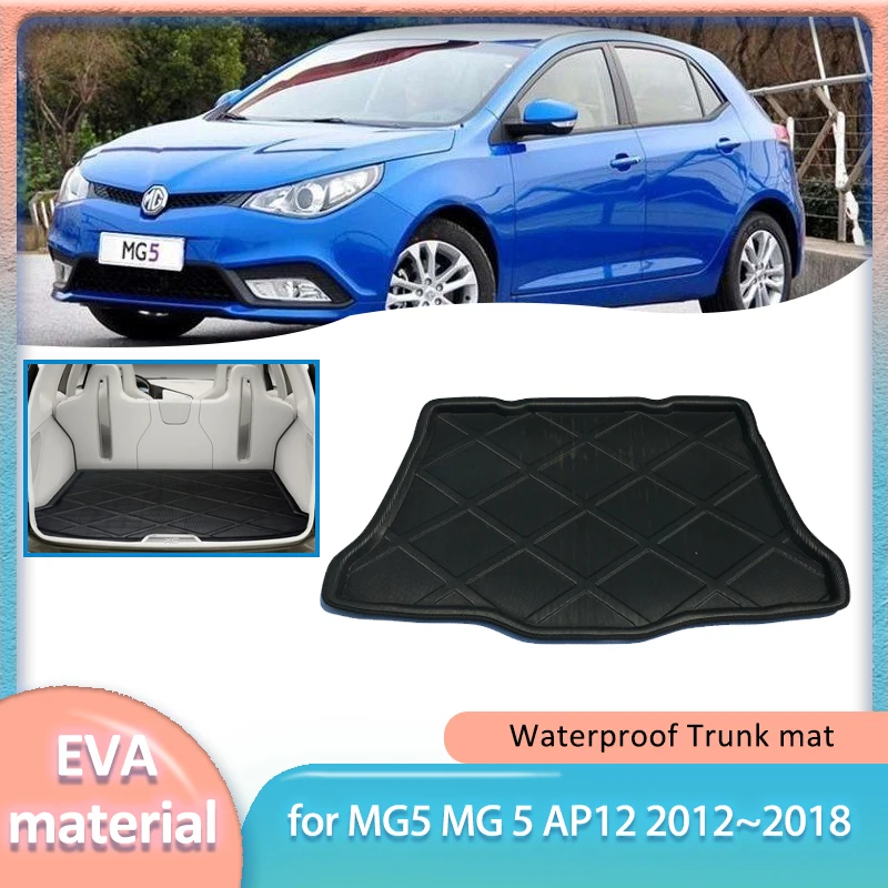 

Car Trunk Mat for MG5 MG 5 AP12 2012~2018 2013 2014 Boot Liner Cargo Floor Tray Luggage Carpet Waterproof Cover Part Accessories