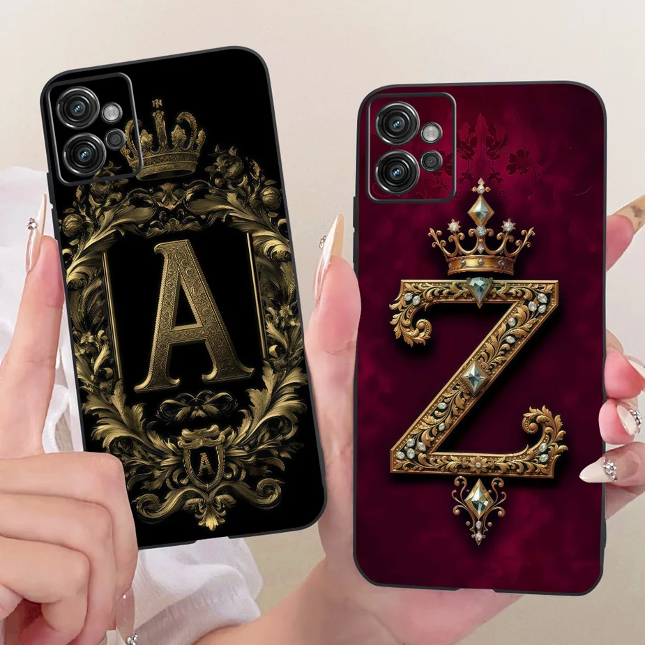 Funda de lujo con letras de corona para Motorola Moto G32 XT2235-2 XT2235-3, funda de teléfono de TPU suave para Motorola G32 G 32 MotoG32 Fundas