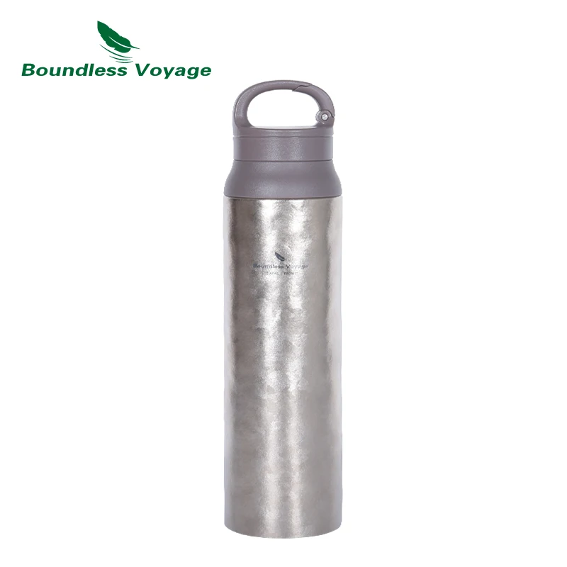 Boundless Voyage Titanium Water Bottle 27oz/800ml Vacuum Insulated Flask with Lid Water Jug Keeps Hot or Cold Flask