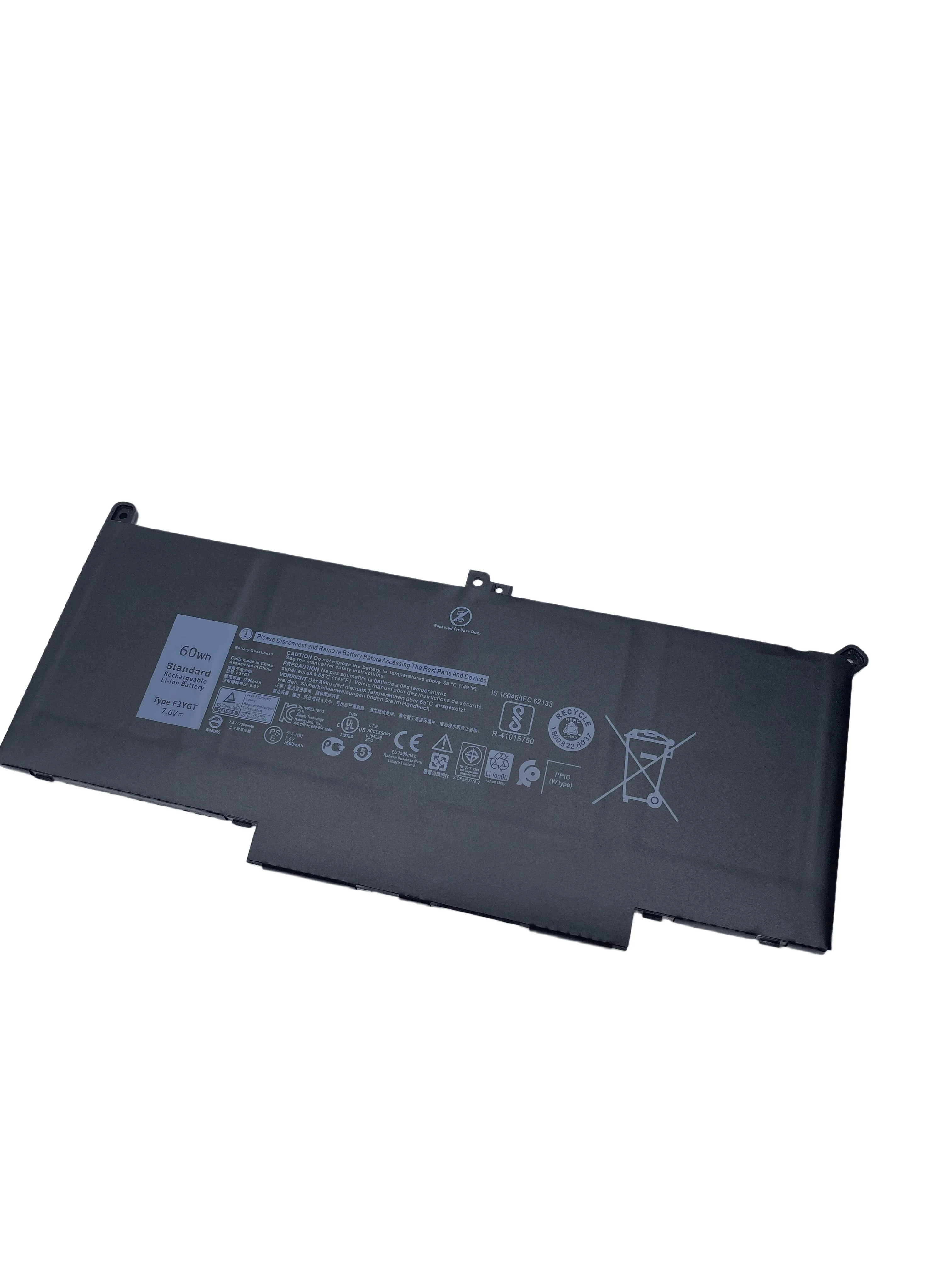 F3YGT 7.6V 60Wh Laptop Battery For Dell Latitude12 13 7000 E7280 E7290 E7380 E7390 E7480 E7490 Series DM3WC 0DM3WC 2X39G DJ1JO