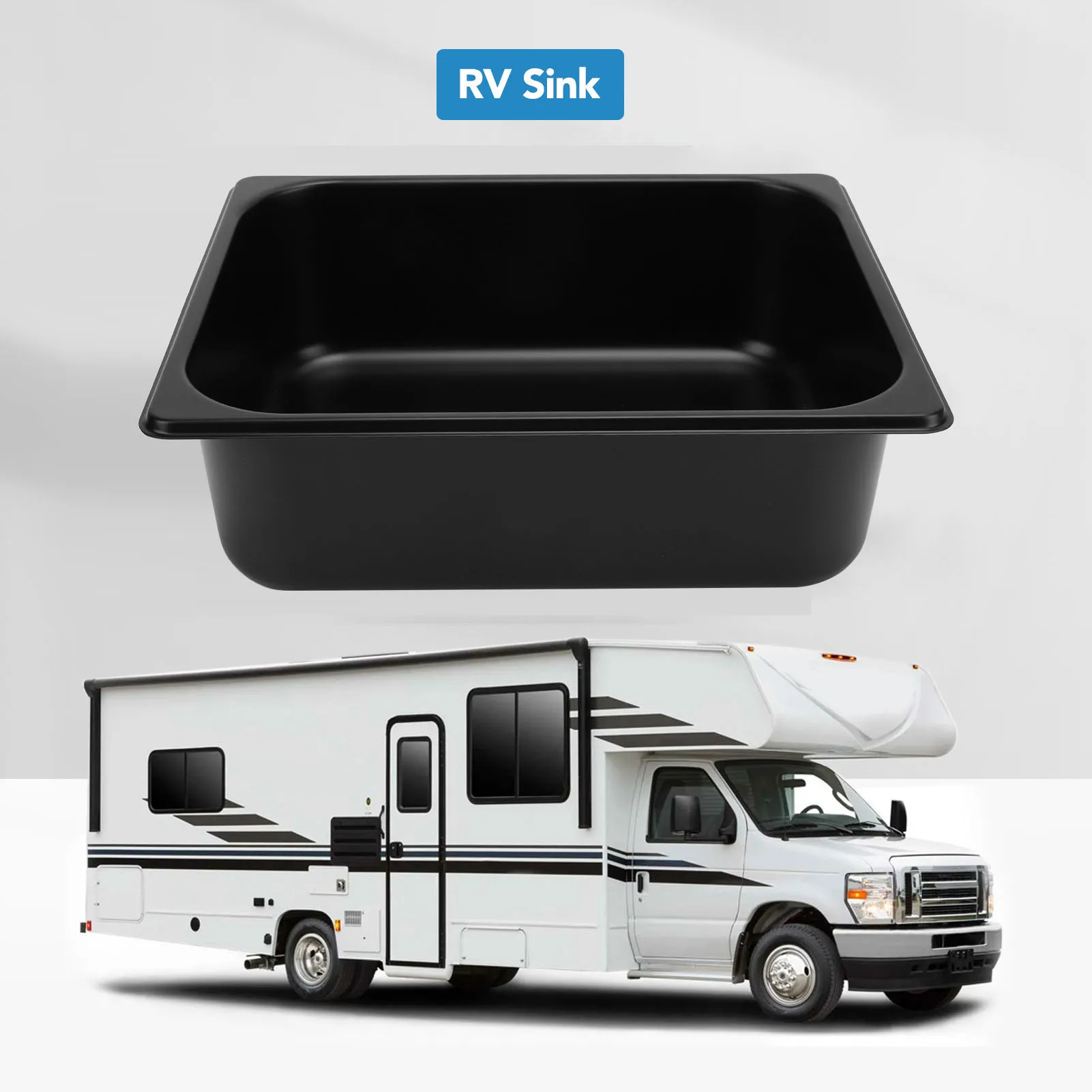 320X260X100 مللي متر RV بالوعة تنوعا مربع المطبخ الحمام حوض غسيل بالوعة مع منفذ 40 مللي متر لقارب قافلة Campervan