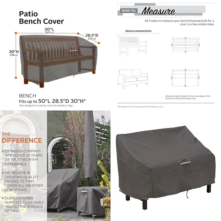 

Ravenna Water-Resistant Patio Loveseat Cover, Patio Furniture Covers