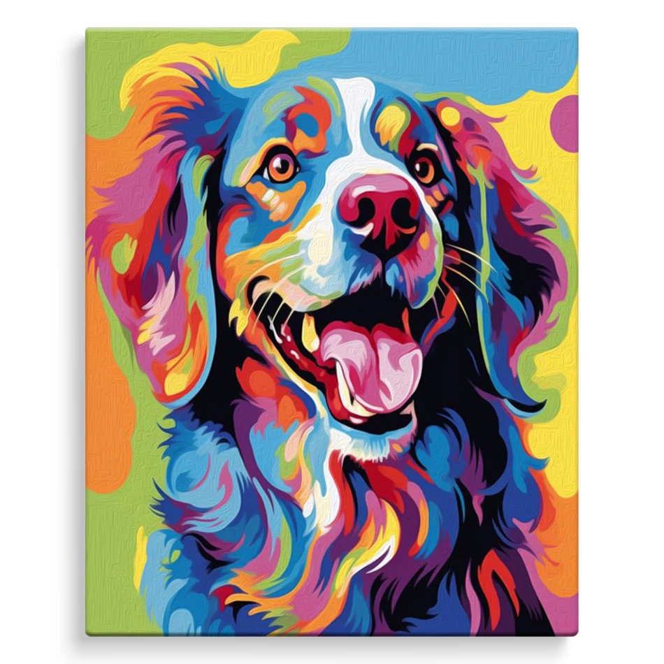 

SDOYUNO Painting By Number Adults New Dog Animals Wall Art Picture Acrylic Paints Watercolor Handwork With Frame Canvas Painting