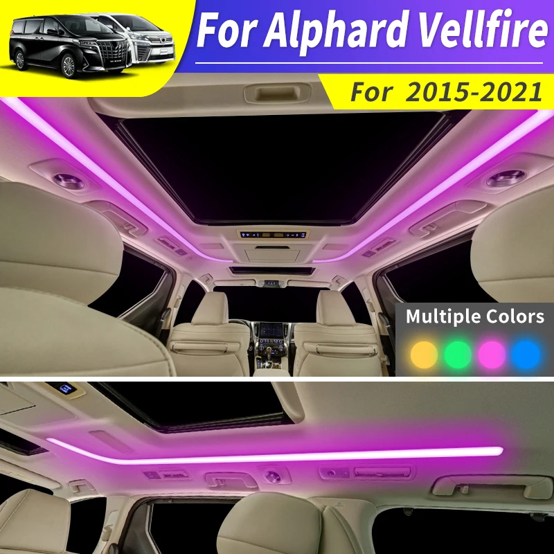 

Для Toyota Alphard Vellfire 30 Series 15-2022 модуль освесветильник для крыши с атмосферным свесветильник автоматические изменения цвета аксессуары для модификации