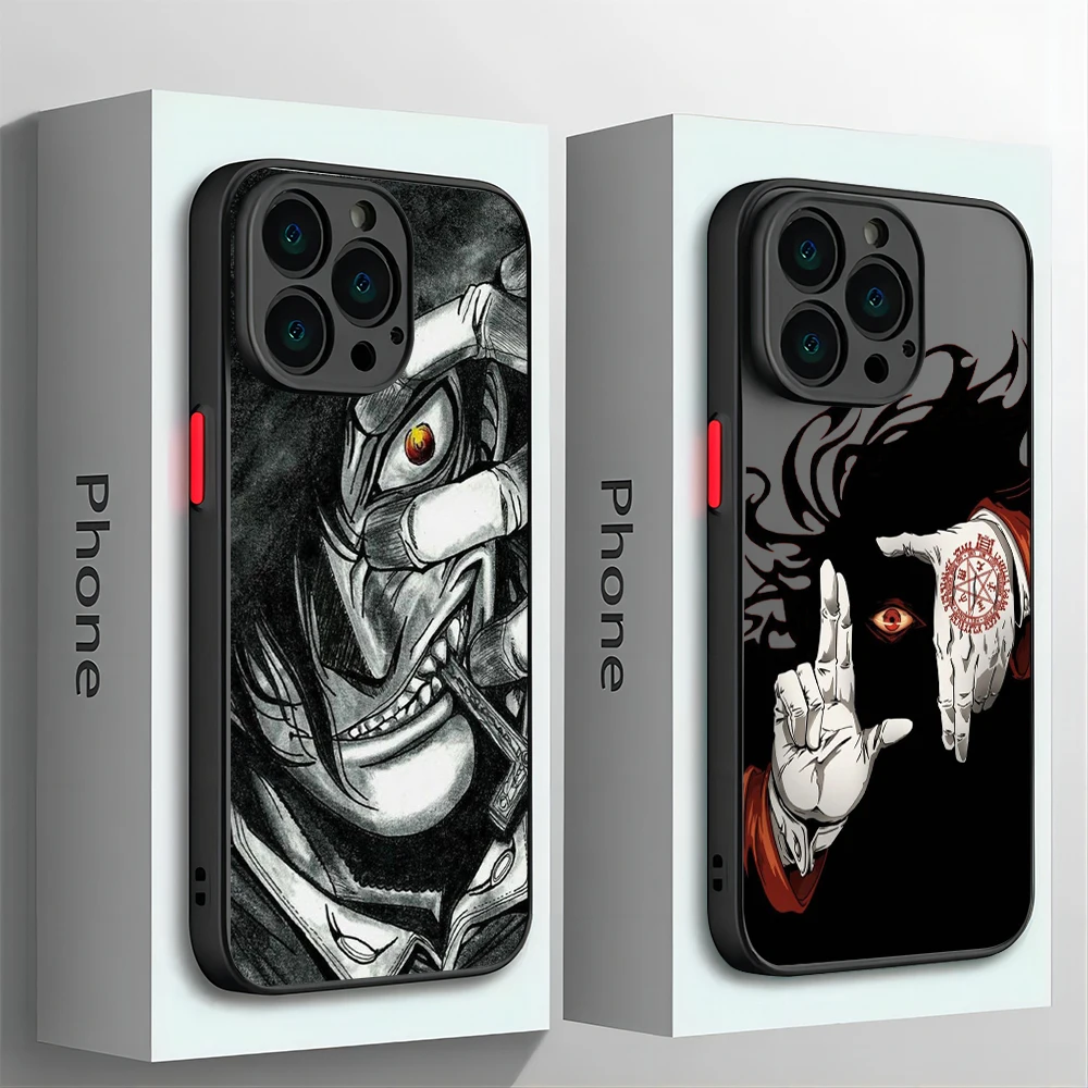 Anime Hellsing Ultimate Phone Case For iPhone 15 14 13 12 11 Mini Pro Max X XR XSMax 7 8 Plus Matte Transparent Back Cover