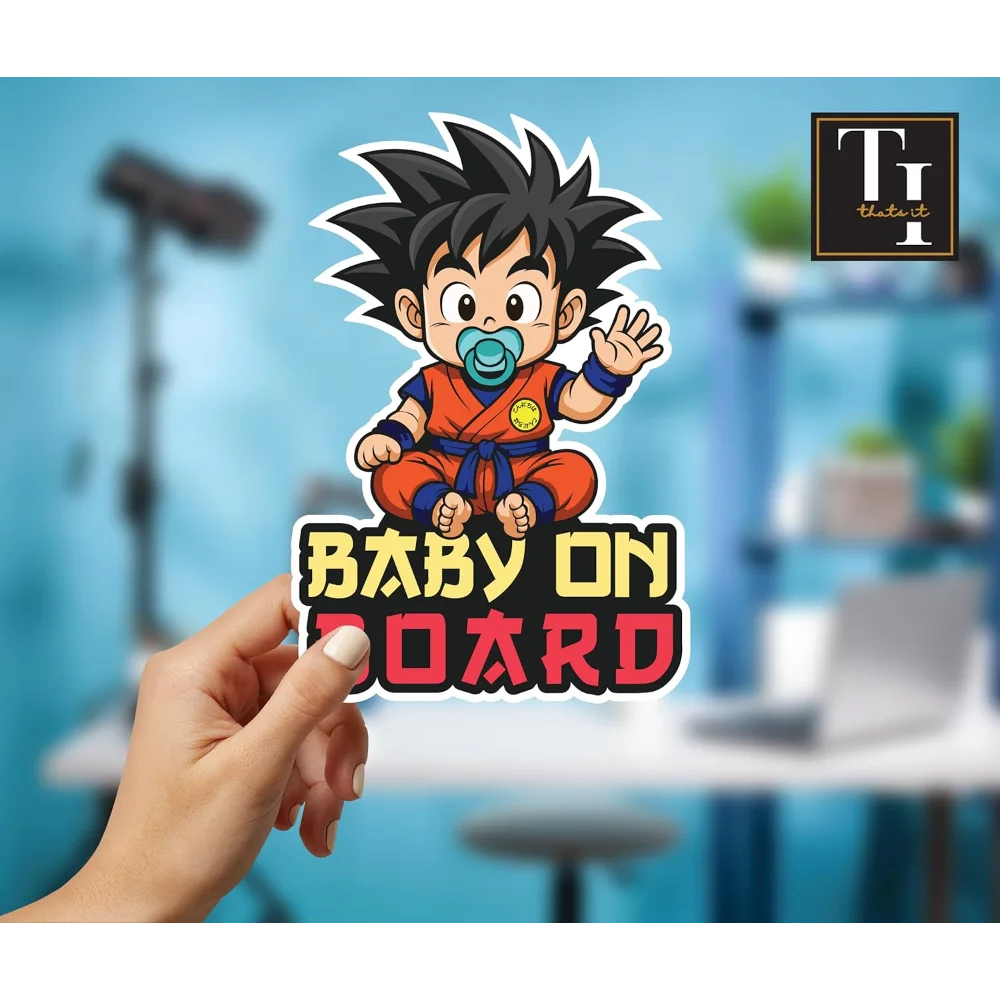 Anime Baby on Board Sticker Removable Decal Car Bumper Indoor Outdoor Window Sticker Vinyl Decal for Car Truck Van view 5