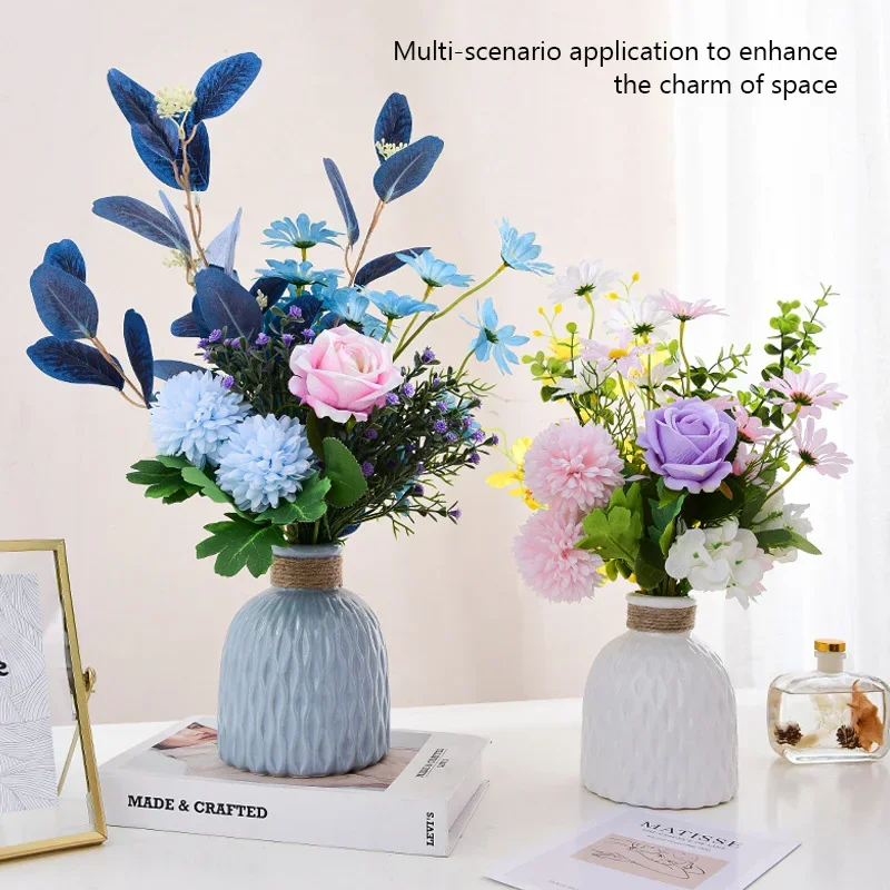 1PC Water Ripple Vase - Flower Pot Basket, Twine Plastic Vase, Small Fresh Flower Arrangement Vase, Scandinavian Home Decoration