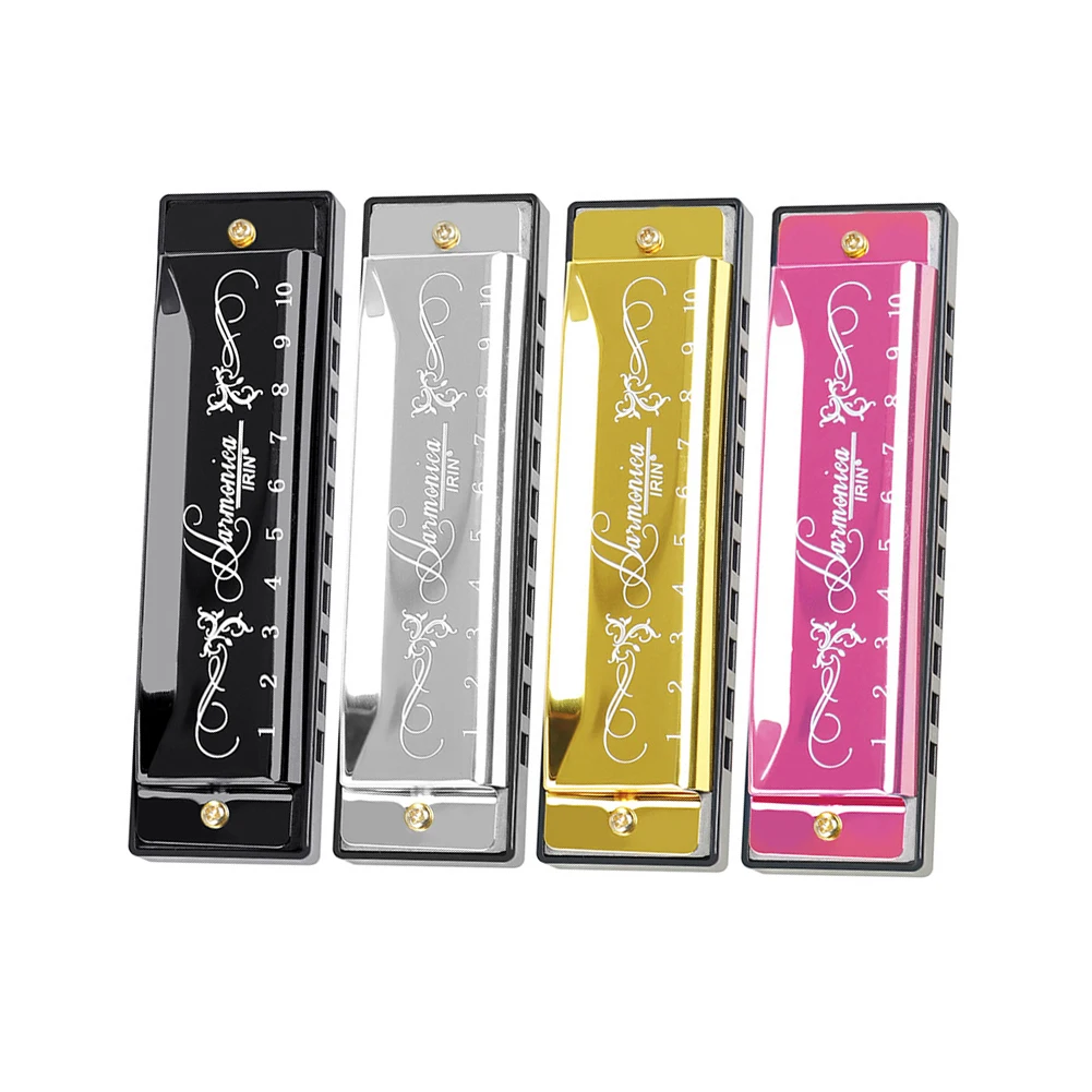 Tremolo Harmonica Harmonica เครื่องดนตรี 10 หลุม 20 โทน 10.4 ซม.x 2.8 ซม.สําหรับใหม่หรือ Pro Harmonica ในคีย์ C