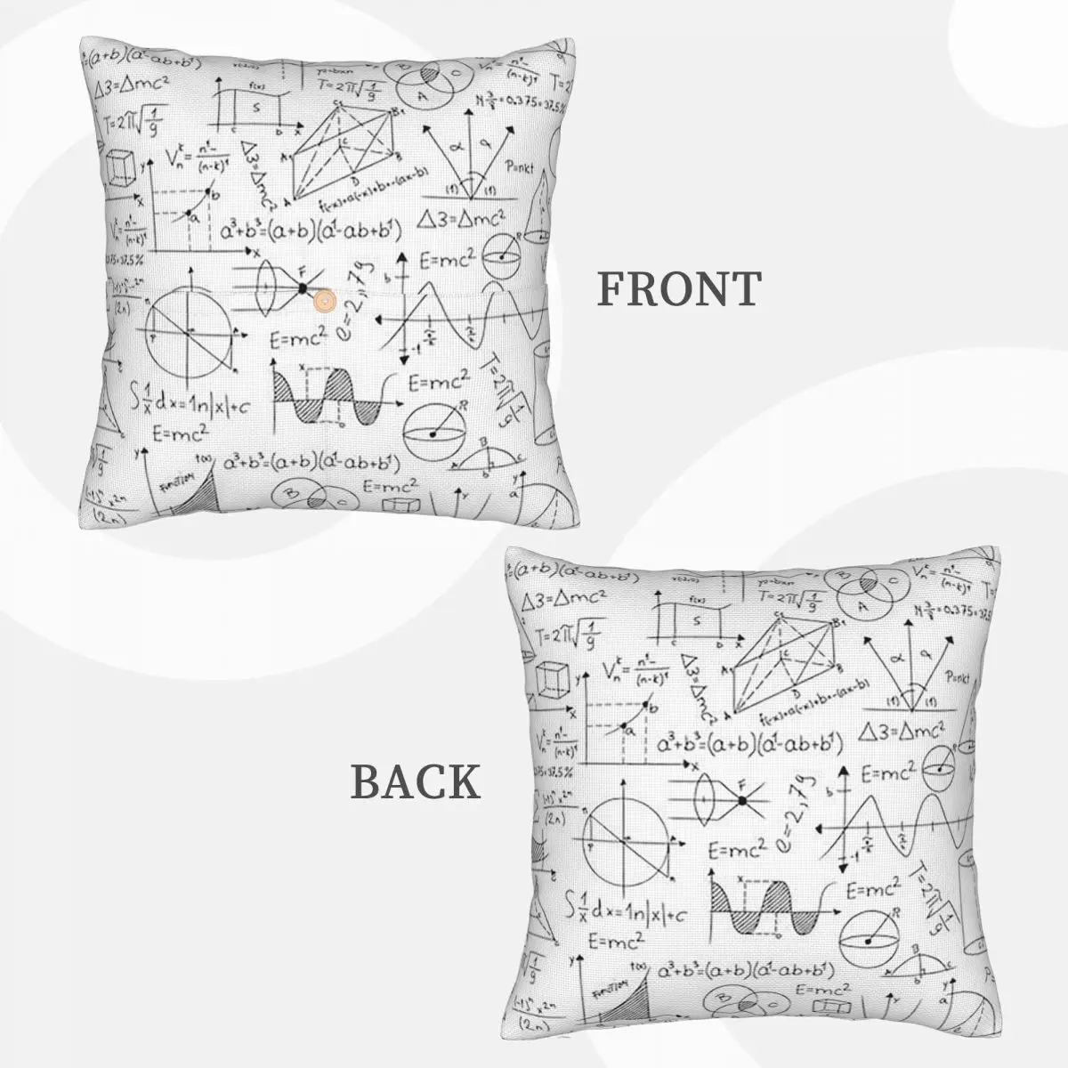 Mathematics Formulas Math Numbers Square Linen Pillowcase Cushion Cover Polyester Decor Bed Home Comfort Throw Pillow