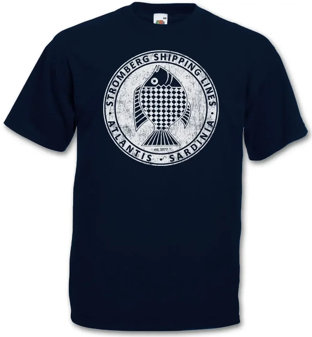 Camiseta de Stromberg Shipping Lines, camisetas gráficas de algodón a la moda, Karl Strom Berg James The Wo Loves Me, novedad de 2019