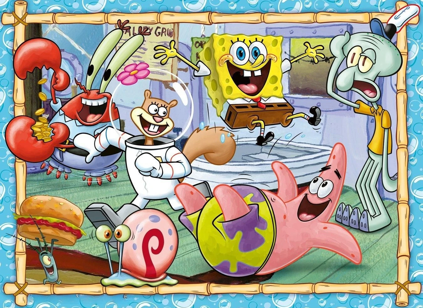 Kit de Pintura de Diamantes 5D DIY, Cuadrados y Redondos, Anime Bob Esponja y sus Amigos, Mosaico, Decoración del Hogar, Regalo para Sala de Estar, Bar, Sin Marco