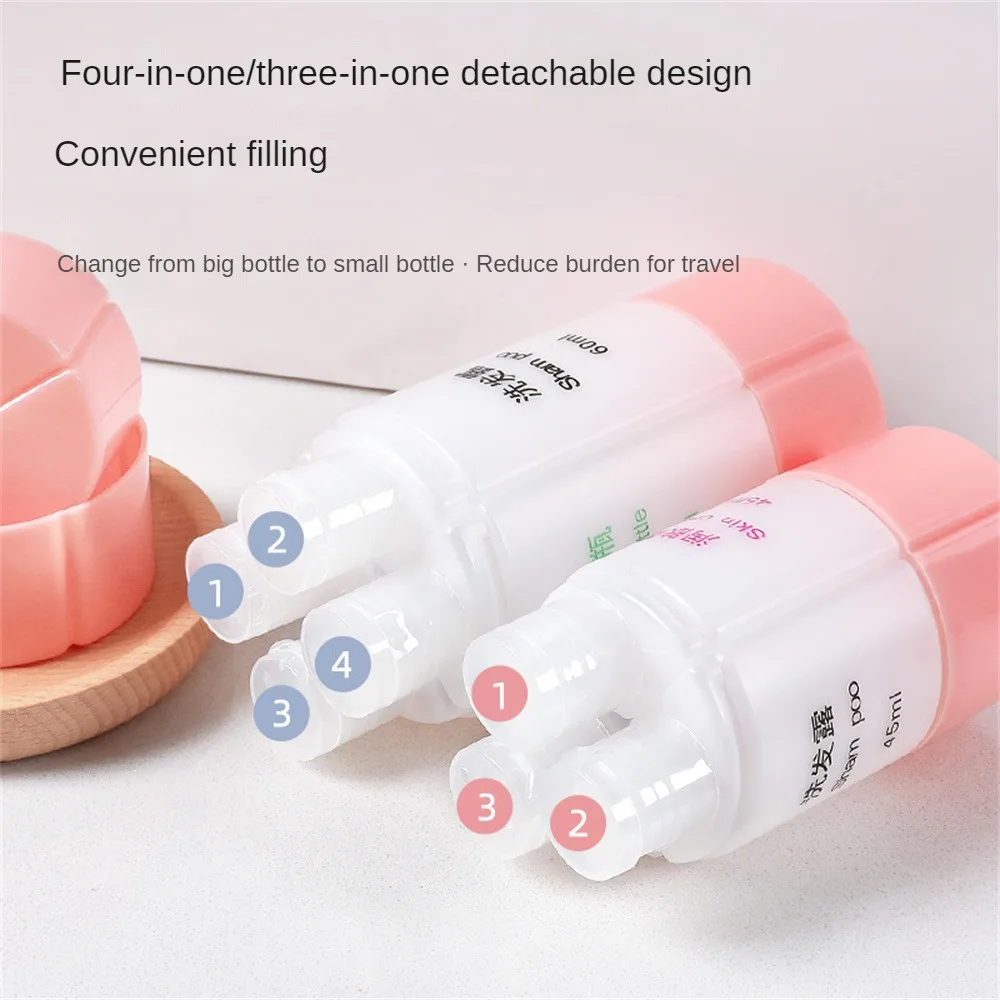 Container 4-in-1/3 In 1 Sealing Up 60ml Multicolor Travel Subpackage Travel Management Shampoo Lotion Soap Load Intensification