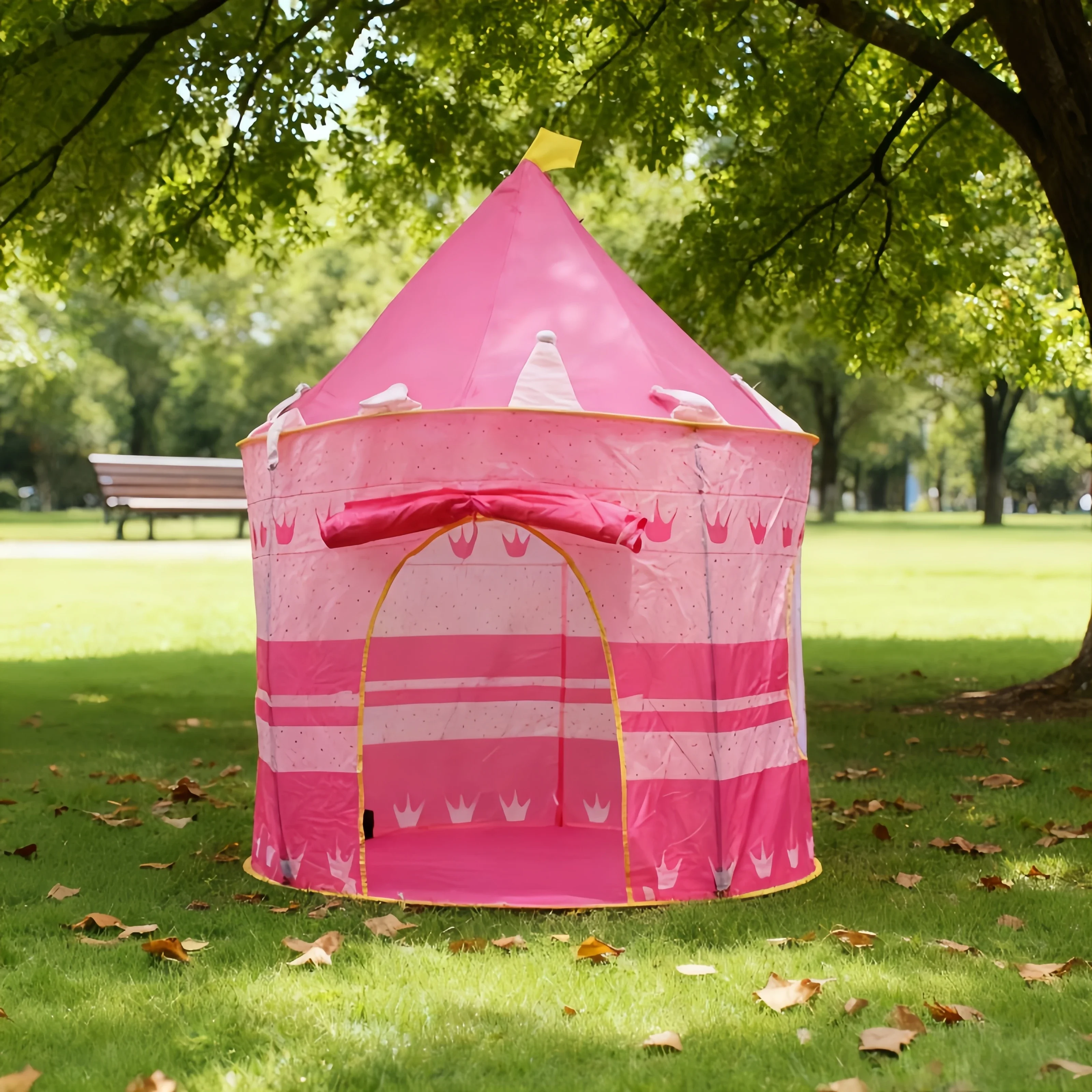Tentes pliantes pour nourrissons et tout-petits, château Portable pour enfants, maison de jeu rose et bleue, jouets de Camping, cadeaux d'anniversaire et de noël en plein air, décor de chambre