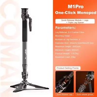 COMAN M1 / M1 Pro V5 / M1 Pro / M1 V5 / M1S / MT15 / MT15 Pro Carbon Fiber Travel Monopod With Quick Release Plate