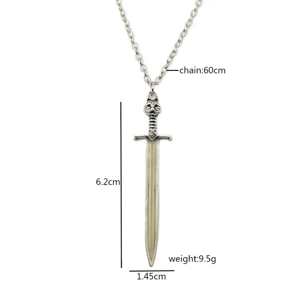 

Powerplay Game Retro Head Glow-in-the-k Cross Sword Pendant Nelace Trendy Individuali Wi DIY Knitting Material