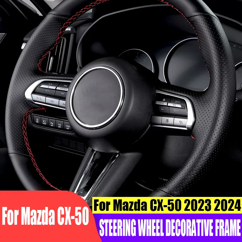 

For Mazda CX-50 2023 2024 Steering wheel decorative ring steering wheel protective cover decorative frame