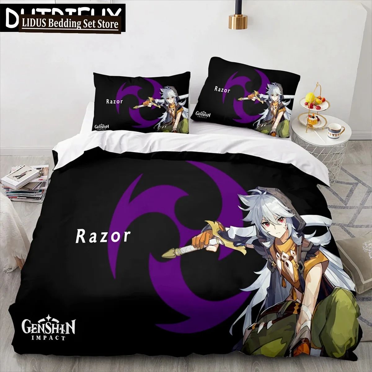 Genshin Impact 3D Anime Bedding Set Comfortable Quilt Cover Twin Full Queen King Pillowcase For Duvet Cover Duvet Cover
