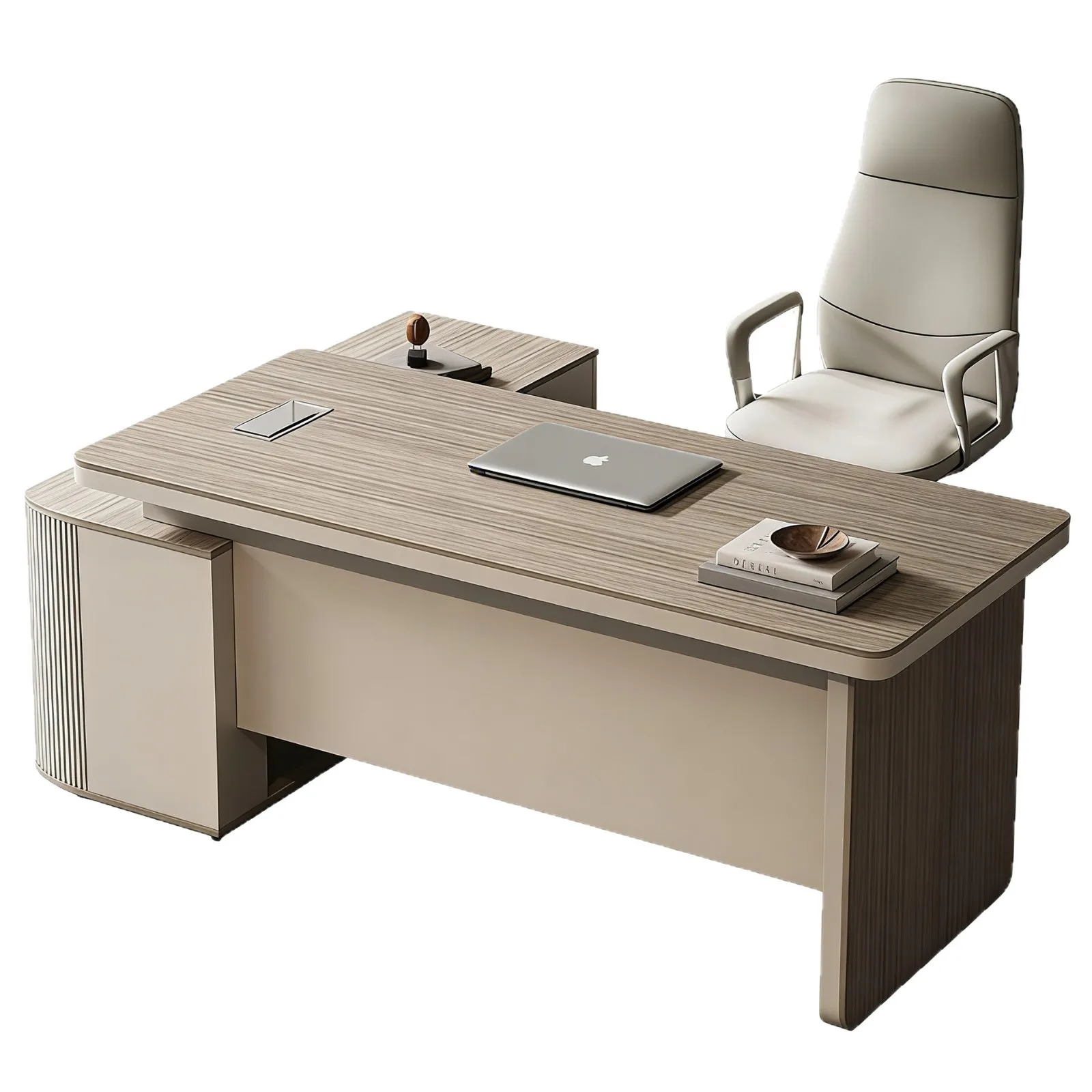 

yjq small boss table light luxury high-end feeling with side cabinet office single supervisor simple modern desk