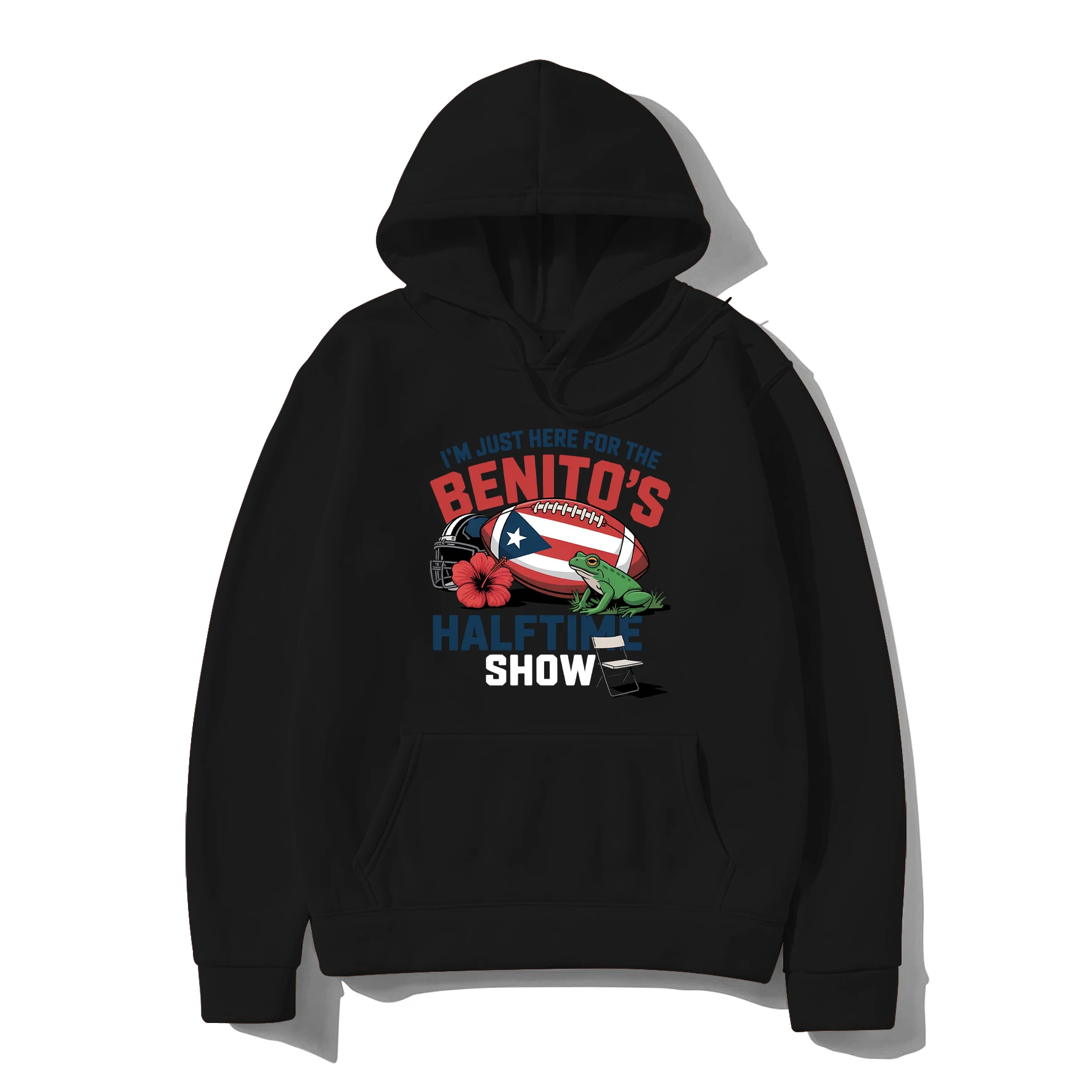 

Худи-пуловер Bad Bunny 2026 Super Bowl Halftime Show, двусторонний, в стиле Харадзюку, для мужчин и женщин