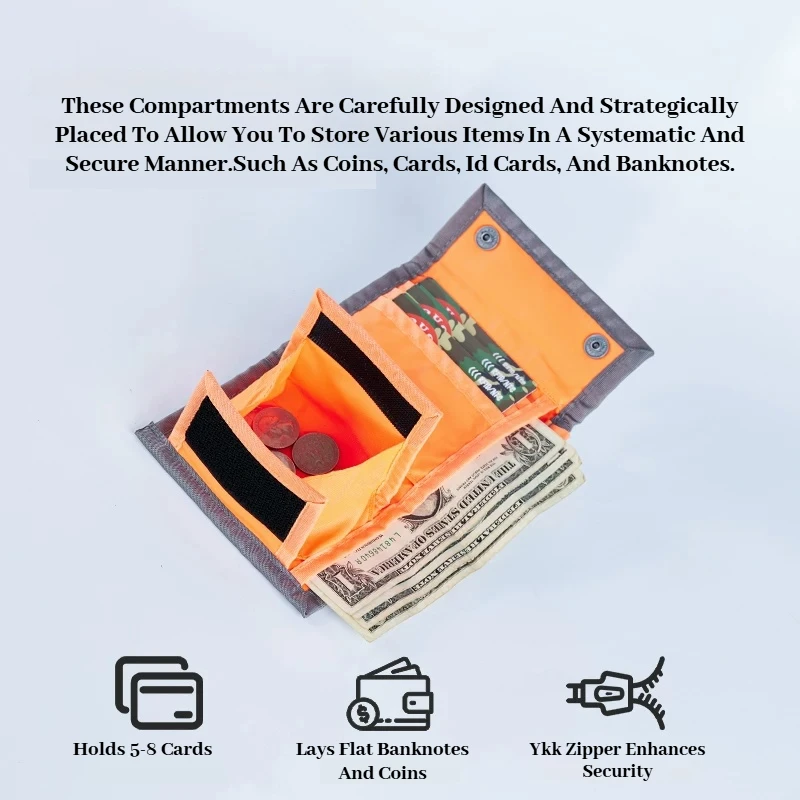 RGH Camo Canvas Wallet for Men, Multi Card Slots Card Holder, Outdoor Multi-functional Short Purse, Small Coin Change Pouch