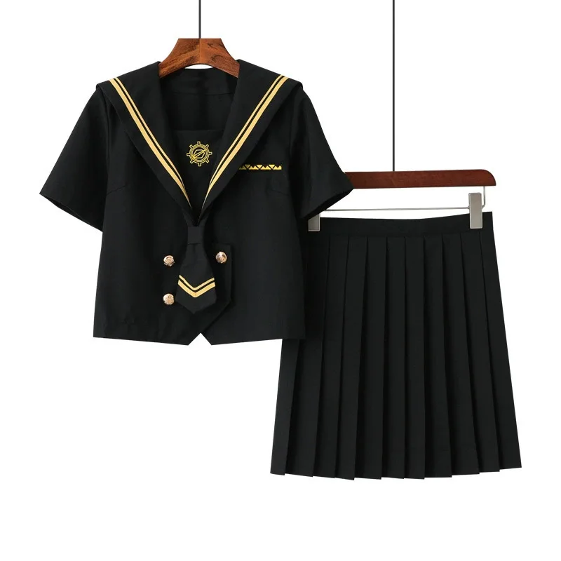 Japanese School Uniforms Student Plus Size S-5xl Student Girls Costume Cute Women Sexy  JK Suit Sailor Blouse Pleated Skirt Set