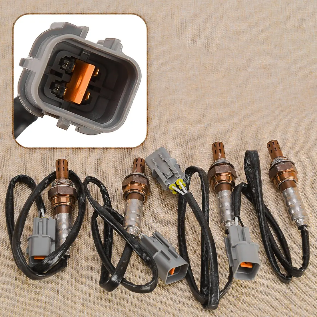 

4Pcs Upstream Downstream Oxygen O2 Sensor 2344191 2344193 Fit for Hyundai Santa Fe Tucson Kia Optima Sportage 2.7L V6 2344192