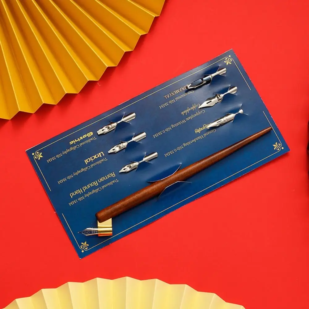 

Перьевые ручки Манга Каллиграфическая ручка + 6 наконечников Подпись Эскизы Каллиграфическая ручка Набор для рисования надписей Комическая ручка