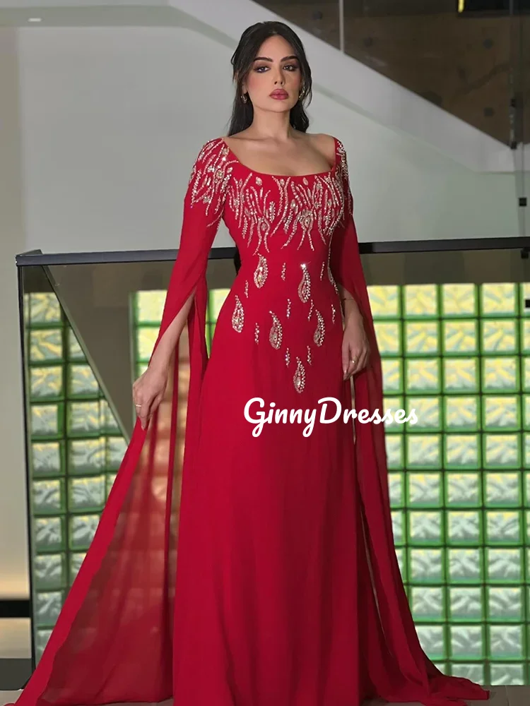 Vestido de noite personalizado feminino, decote quadrado, linha a, vestidos de baile, comprimento do chão, zíper, forro de miçangas, vestido de festa de casamento