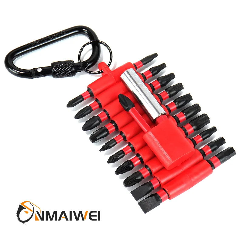22 Pcs Impact Screwdriver Bits Set with Organizer Sleeve, Magnetic S2 Steel Multi Driver Bits and 1Pc Bit Holder