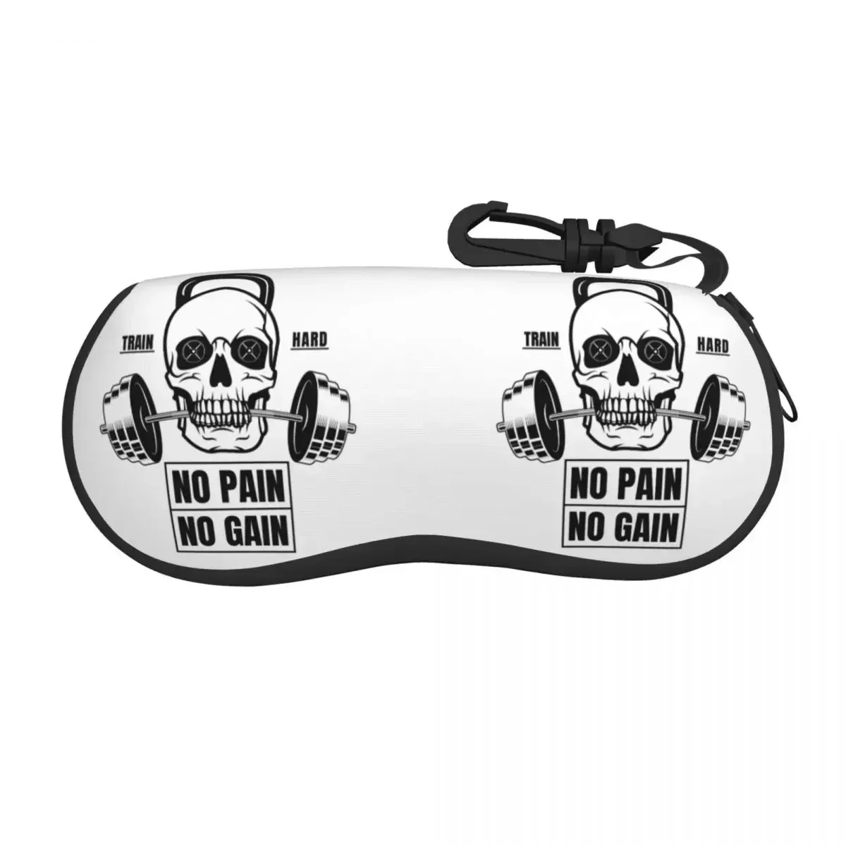 Custom No Pain No Gain Glasses Case Stylish Bodybuilding Fitness Gym Shell Eyeglasses Case Sunglasses Box